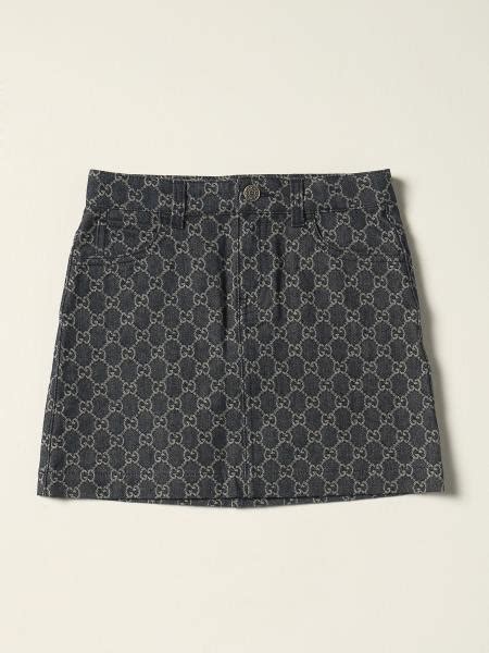 gucci denim mini skirt|gucci flared skirt.